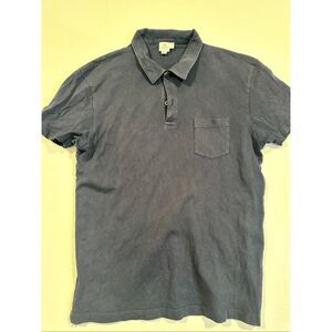 Sunspel Men’s Riviera Washed Blue Polo Shirt, Size L